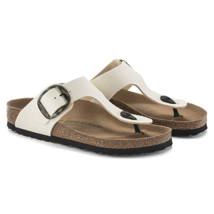 Birkenstock Gizeh Vegan Big Buckle Textile Eggshell